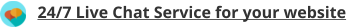 24/7 Live Chat Service for your website