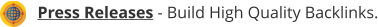 Press Releases - Build High Quality Backlinks.